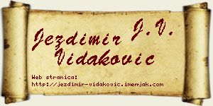 Jezdimir Vidaković vizit kartica